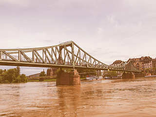 Image showing Iron Bridge in Frankfurt vintage