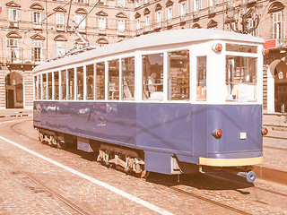 Image showing Old tram in Turin vintage