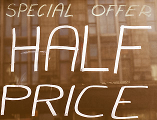 Image showing  Half price vintage