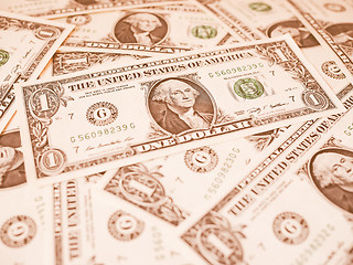 Image showing  Dollar notes 1 Dollar vintage