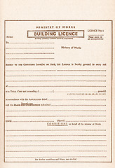 Image showing  Building licence planning permis vintage