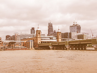 Image showing River Thames in London vintage