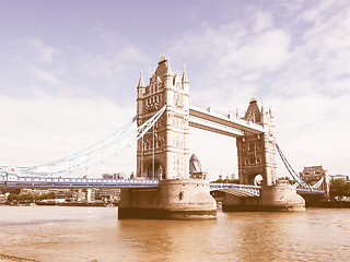 Image showing Tower Bridge, London vintage