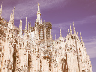 Image showing Milan Cathedral vintage