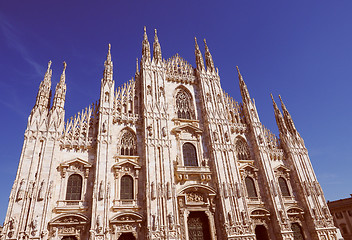 Image showing Retro look Milan Cathedral