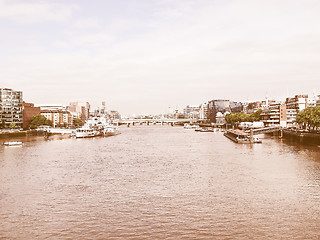 Image showing River Thames in London vintage