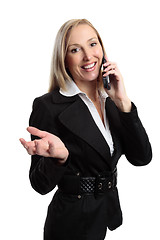 Image showing Businesswoman telephone conversation