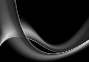 Image showing Elegant grey wavy smoke abstract background
