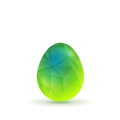 Image showing Bright polygonal Easter egg background