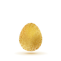 Image showing Gold easter egg sparkles on white background