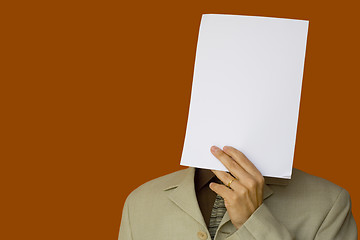 Image showing Blank paper face