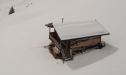 Image showing Huts in the mountains