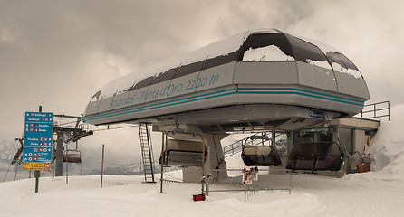 Image showing The end point of the cableway