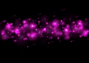 Image showing Shiny purple lights abstract bokeh background