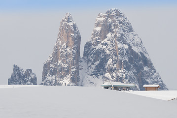 Image showing The end of the cableway