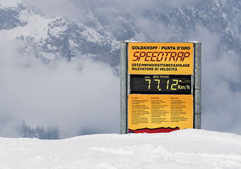 Image showing The speedtrap in the mountains