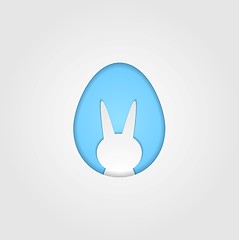 Image showing Easter egg and rabbit design