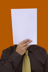 Image showing Blank paper face