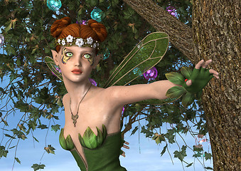 Image showing Spring Fairy in Fantasy Garden