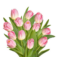 Image showing Beautiful Spring Background With Tulips. EPS 10