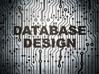 Image showing Programming concept: circuit board with Database Design