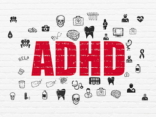 Image showing Health concept: ADHD on wall background