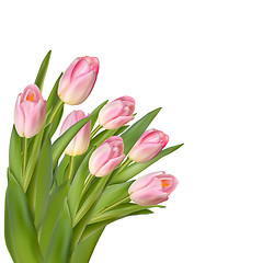 Image showing Beautiful Spring Background With Tulips. EPS 10