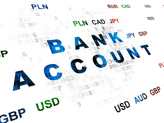 Image showing Currency concept: Bank Account on Digital background