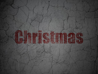 Image showing Holiday concept: Christmas on grunge wall background