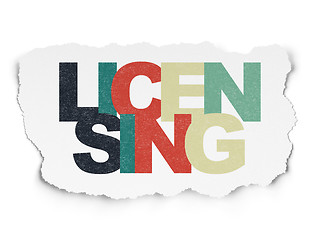 Image showing Law concept: Licensing on Torn Paper background