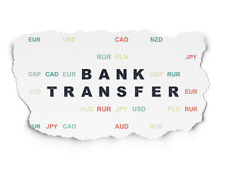 Image showing Banking concept: Bank Transfer on Torn Paper background