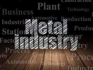 Image showing Industry concept: Metal Industry in grunge dark room