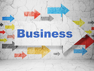 Image showing Business concept: arrow with Business on grunge wall background
