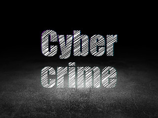 Image showing Security concept: Cyber Crime in grunge dark room