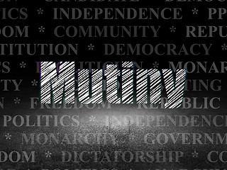 Image showing Politics concept: Mutiny in grunge dark room