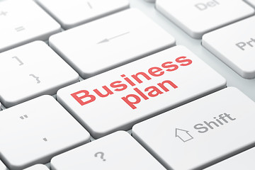 Image showing Business concept: Business Plan on computer keyboard background