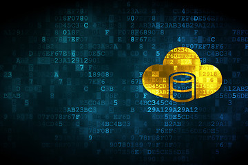 Image showing Cloud networking concept: Database With Cloud on digital background