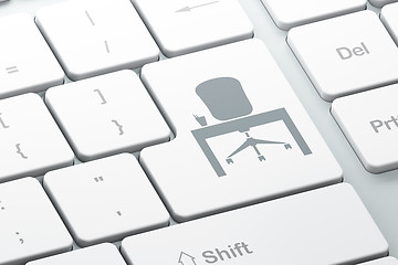 Image showing Finance concept: Office on computer keyboard background