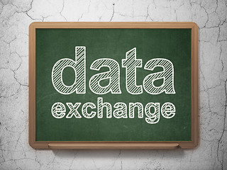 Image showing Data concept: Data Exchange on chalkboard background
