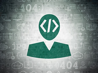 Image showing Programming concept: Programmer on Digital Paper background