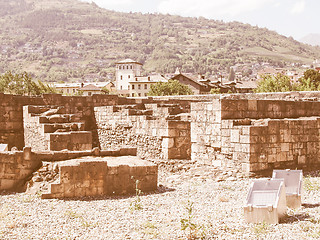 Image showing Roman Theatre Aosta vintage