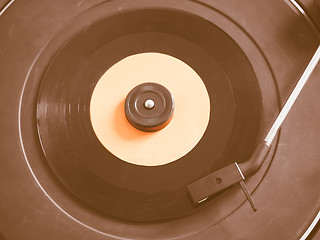 Image showing  Vinyl record on turntable vintage