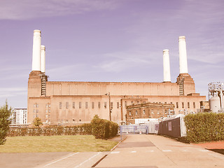 Image showing Battersea Powerstation London vintage