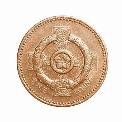 Image showing  One Pound coin vintage