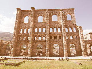 Image showing Roman Theatre Aosta vintage