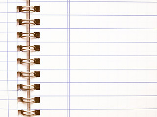 Image showing  Blank notebook page vintage