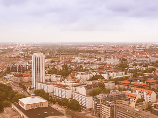 Image showing Leipzig aerial view vintage