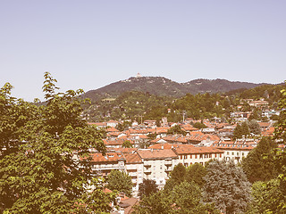 Image showing Aerial view of Turin vintage