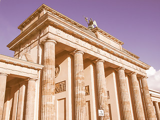 Image showing Brandenburger Tor Berlin vintage