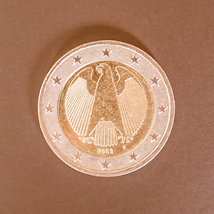 Image showing  German Euro coin vintage